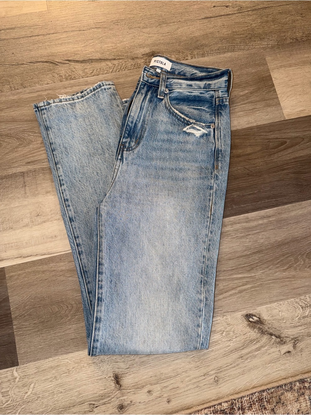 Pistola Denim Cassie Super High Rise  Straight Jean Size 24 - Picture 8 of 9